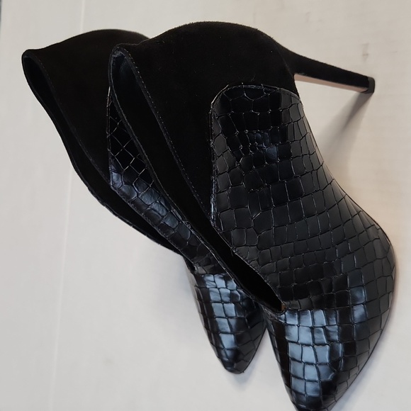 Joan OLOFF DORSEY BLACK SOFT PATENT/BLACK KID SUEDE - 8.5 M - Picture 3 of 16